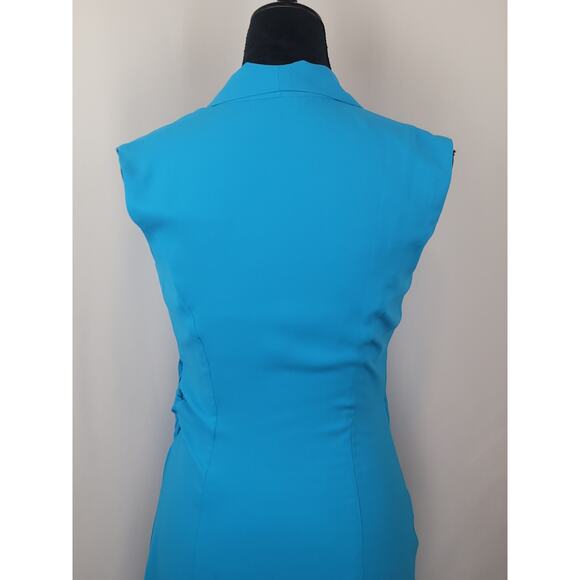 Amanda Uprichard New York NWOT Clara Wrap Dress Teal Safari Blue Size XS - Picture 5 of 8